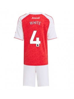 Arsenal Ben White #4 Replika Hemmakläder Barn 2025-26 Kortärmad (+ byxor)